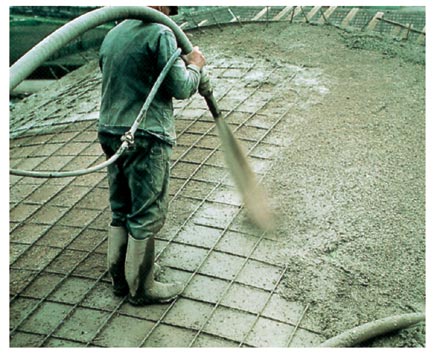 béton projeté