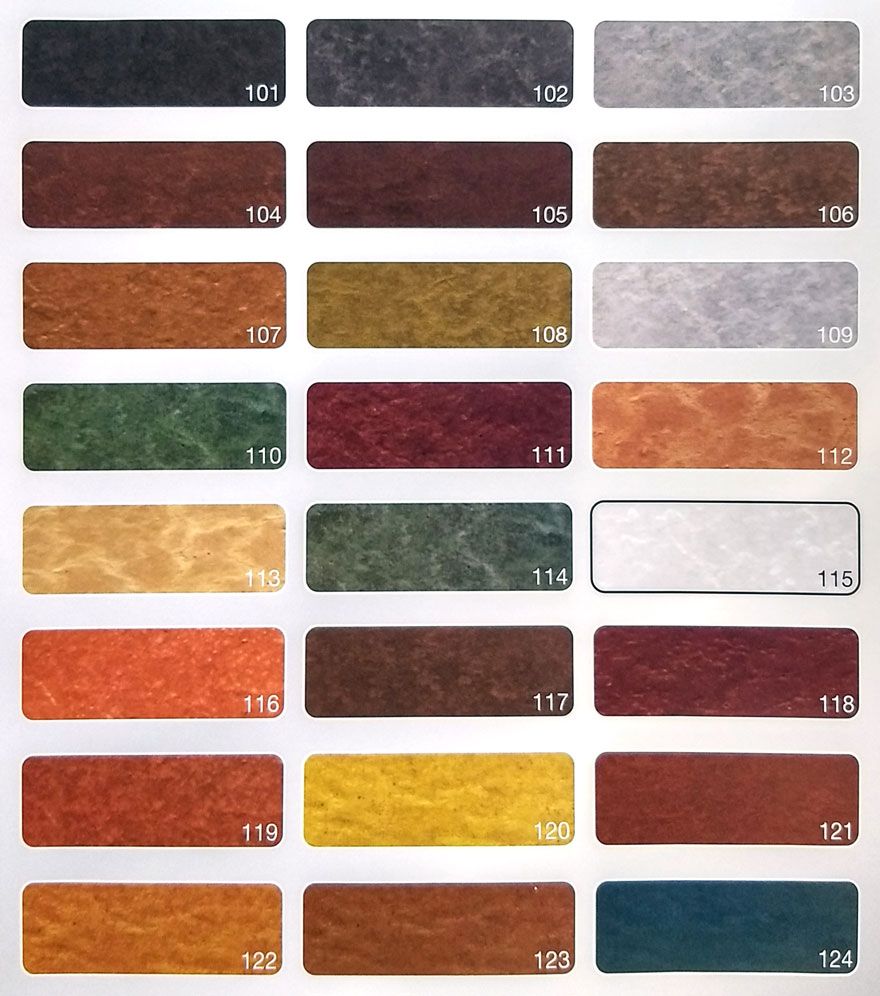 Diagramă color pentru betonul imprimat