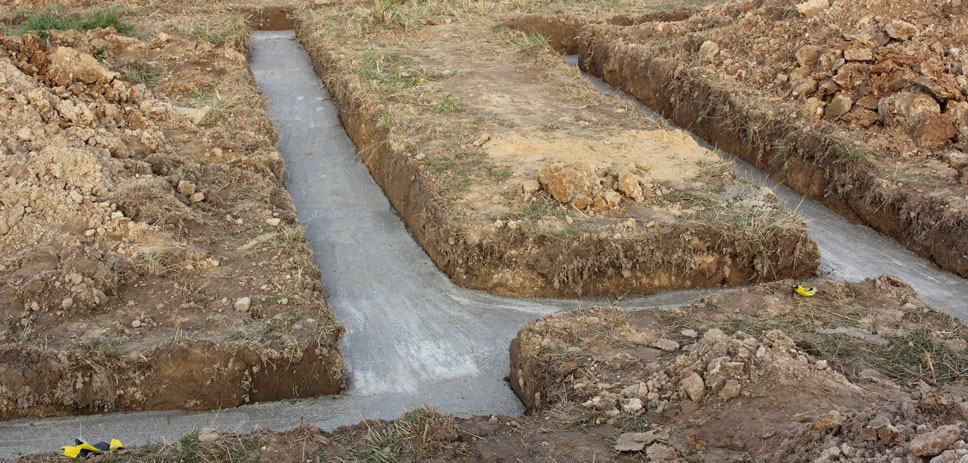 fondations béton de propreté
