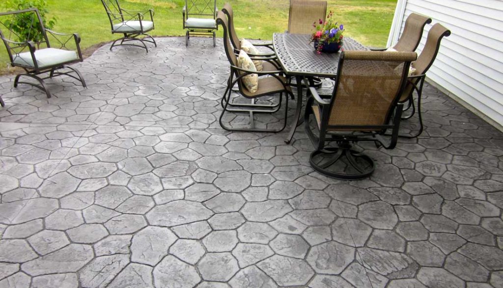 prix terrasse en béton imprimé